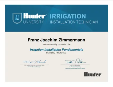 zimmermann-garten-hunter-qualifikation-installation-technician